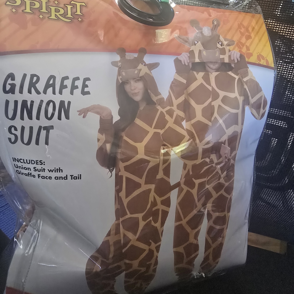 Giraffe Union Suit Costume for Adults